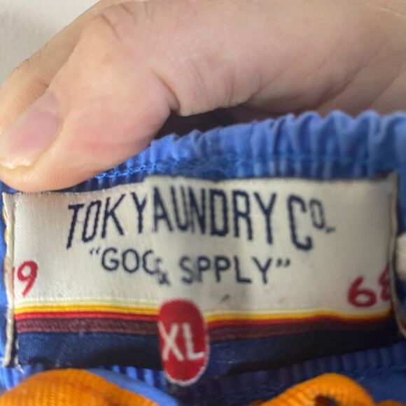 Tokyo Laundry Swim Board Lined Shorts Men W32 XL Hawaiian Tropical Floral  Beach - Picture 12 of 14